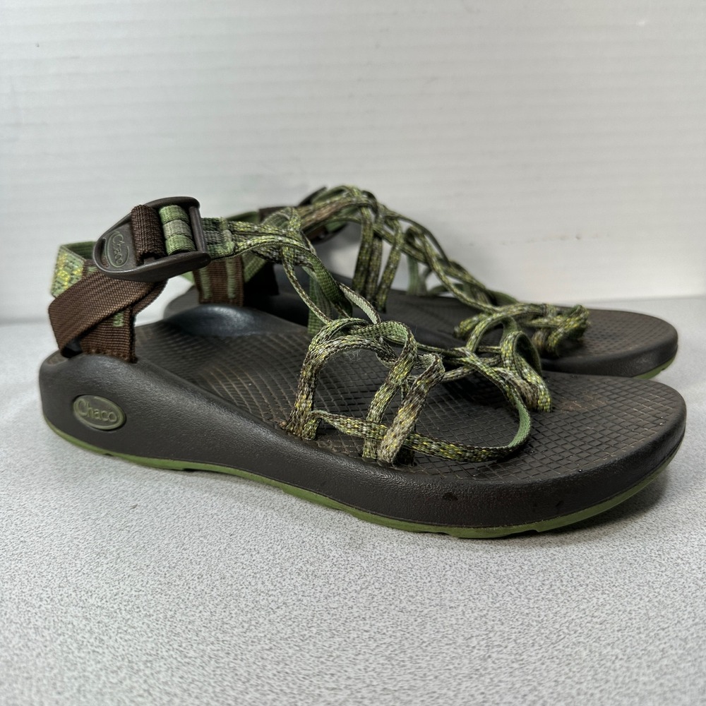 Chaco Women's 8 ZX/2 Classic Sandals Green Brown Strappy Hiking J105702 - Picture 2 of 7